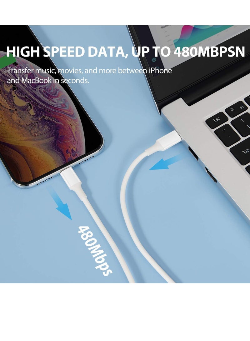 عام USB C to Lightning Cable 2Pack 3FT 【Apple MFi Certified】 iPhone 11 Lightning to USB-C Fast Charging Cable Compatible iPhone 12 11/11 Pro/11 Pro Max/X/XS/XR/XS Max/8/8 Plus - Image 2