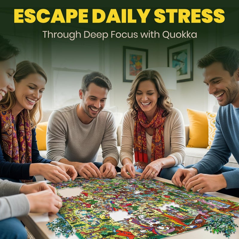 QUOKKA 1000 Piece Puzzle for Adults â€“ 223 Hidden Secrets, Engaging Audio Story, Snap-Tight Thick Pieces â€“ Collect All Four Adult Puzzles in Series to Build One Epic Mystery Realm (Twigtail Kingdom) - Image 5