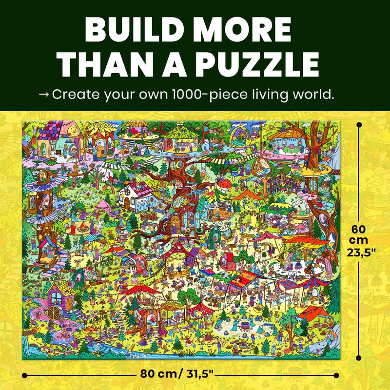 QUOKKA 1000 Piece Puzzle for Adults â€“ 223 Hidden Secrets, Engaging Audio Story, Snap-Tight Thick Pieces â€“ Collect All Four Adult Puzzles in Series to Build One Epic Mystery Realm (Twigtail Kingdom) - Image 2