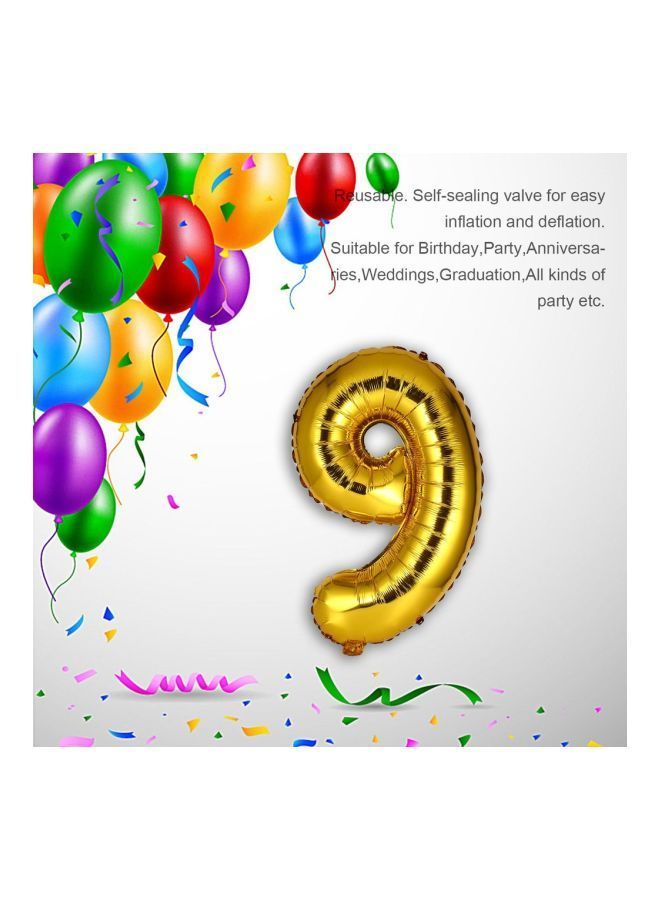 NIBEMINENT Numeric 9 Foil Balloon 30inch - Image 2