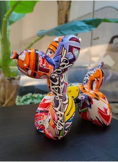 KASTWAVE Balloon Dog, Mini Standing Colorful Balloon Dog Statue, Resin Creative Cute Animal Craft for Home Bedroom Living Room and Office Decoration  - Image 3