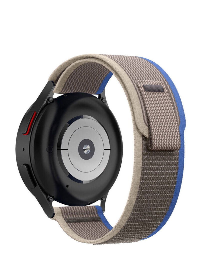 Watch 22mm Trail Loop Nylon Bands Compatible with Huawei Watch3 46 -Huawei Watch 3 Pro 48, Adjustable Woven Nylon Braided Sport Band Blue Gray - Image 1