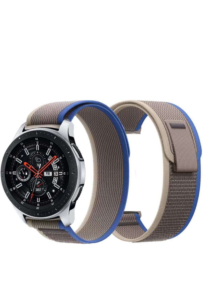 Watch 22mm Trail Loop Nylon Bands Compatible with Huawei Watch3 46 -Huawei Watch 3 Pro 48, Adjustable Woven Nylon Braided Sport Band Blue Gray - Image 3