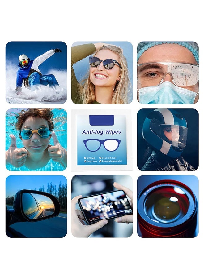 KOWVOWZ 100 Pack Anti Fog Wipes for Glasses, Lens Cleaning Wipes, Pre-Moistened Lens Cleaning Wipes, Individually Wrapped, Glasses Cleaner Wipes for Camera Eyeglasses Lens Sunglass Goggles - Image 4