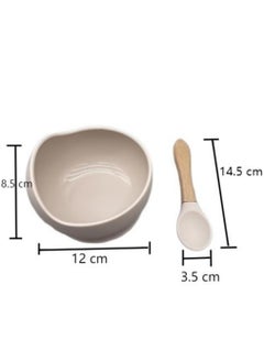 Bebiland Set Of 2 Pieces Silicone Baby Feeding Set With Suction, Silicone Bowl and Spoon For Baby, Kids  - Image 2