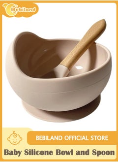 Bebiland Set Of 2 Pieces Silicone Baby Feeding Set With Suction, Silicone Bowl and Spoon For Baby, Kids  - Image 1