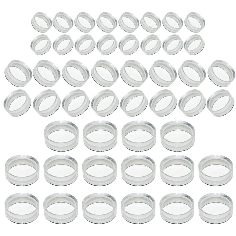 TERDEWE 48pcs Clear Sphere Stand Ball Stand Holder Rings  Round Acrylic Plastic Display for Golf Baseball Softball Tennis Spheres Marbles Collection  3 Sizes