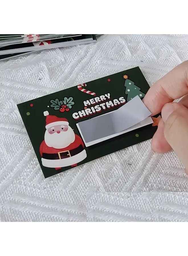 50 Pack Green Christmas Scratch Cards Personalized Holiday Party Favors - Image 4