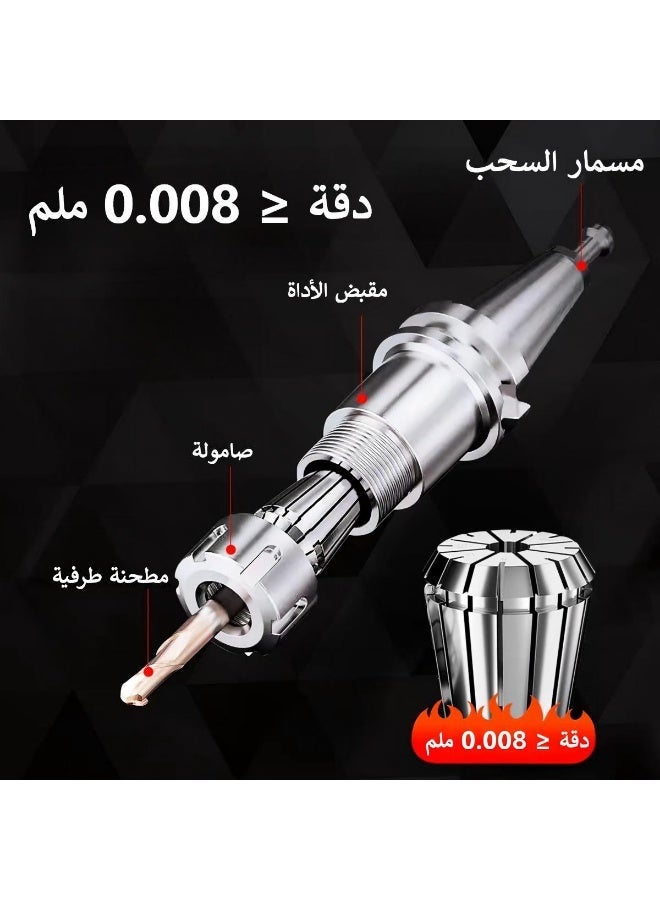 مجموعة كوليت ER11 درجة AAA عالية الدقة 0.008 ملم من فولاذ SUJ2 لآلات المخرطة والطحن CNC، 5 قطع في كل عبوة - Image 2