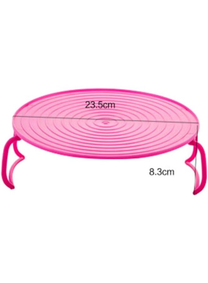 Culer English: CULER Multifunctional Double Layer Microwave Steam Tray Rack - Heat Resistant Food Plate Stacker and Cooling Rack for Home and Restaurant Kitchen - Durable Space-Saving Microwave Organizer - Image 2