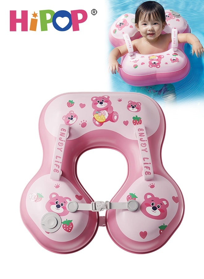 HIPOP Toddler Inflatable Float, Swimming Ring with Built-in Press ...