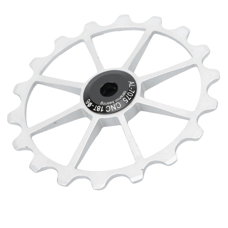 MEIJUN Bike Rear Derailleur Pulley Wheel: 18T Aluminum Alloy Ceramic Core - Smooth Shift Anti-Chain Drop Bike Guide Wheel for 4/5/6mm Screw Mountain Bikes - Image 4
