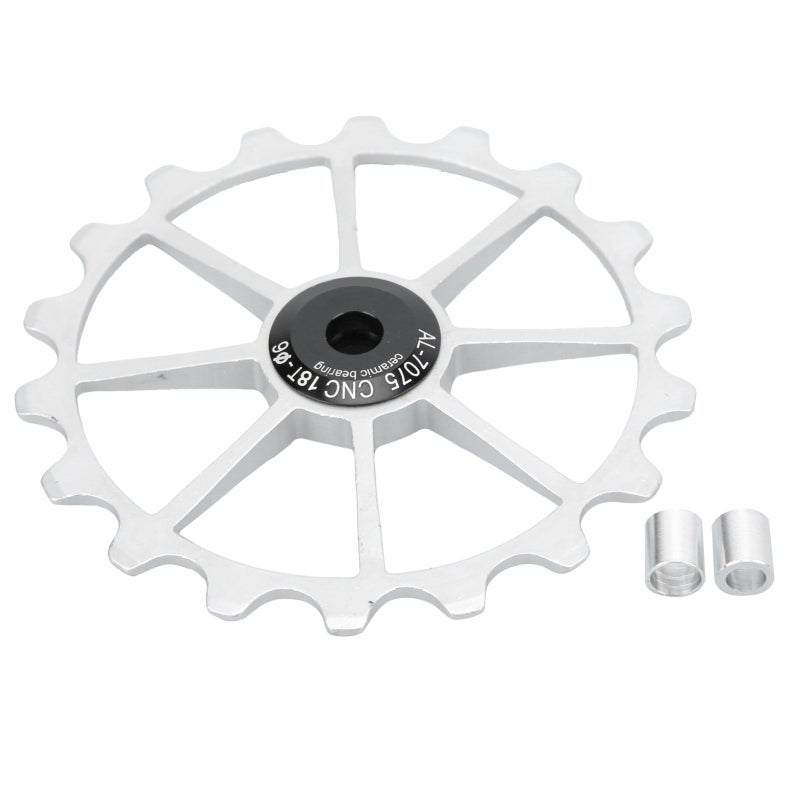 MEIJUN Bike Rear Derailleur Pulley Wheel: 18T Aluminum Alloy Ceramic Core - Smooth Shift Anti-Chain Drop Bike Guide Wheel for 4/5/6mm Screw Mountain Bikes - Image 1