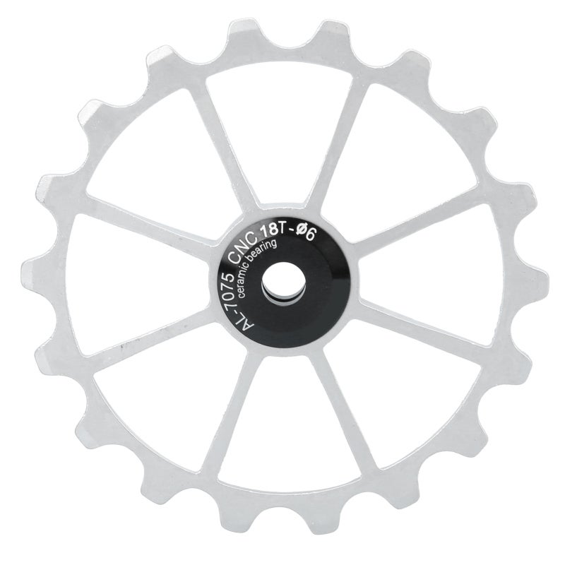 MEIJUN Bike Rear Derailleur Pulley Wheel: 18T Aluminum Alloy Ceramic Core - Smooth Shift Anti-Chain Drop Bike Guide Wheel for 4/5/6mm Screw Mountain Bikes - Image 2
