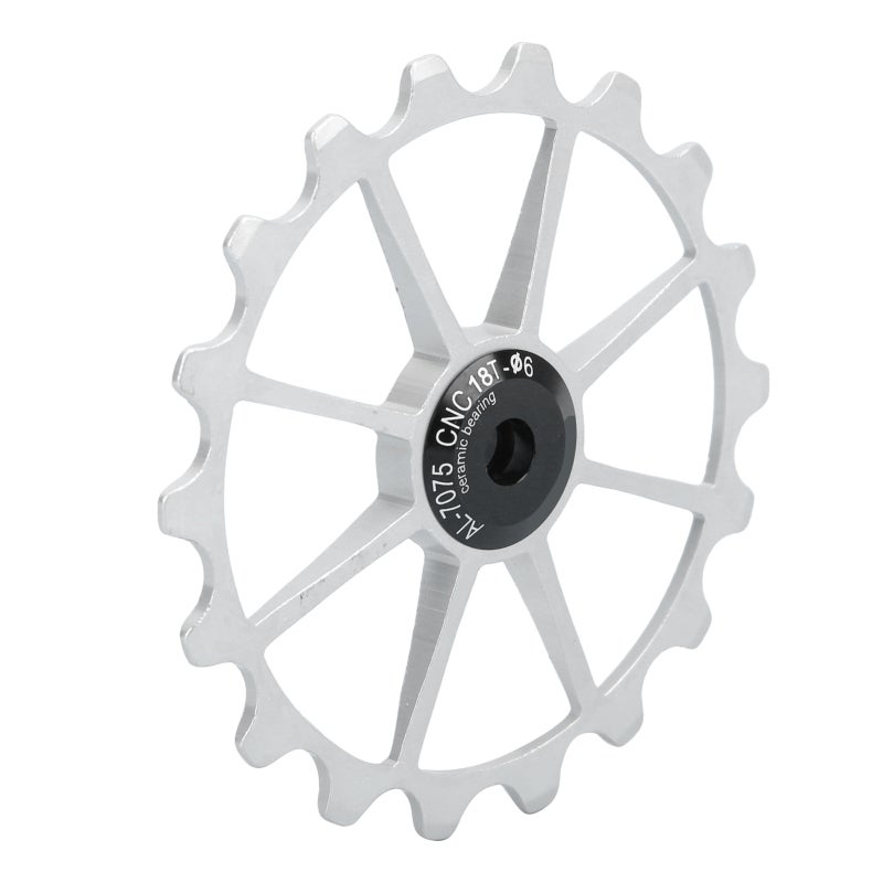MEIJUN Bike Rear Derailleur Pulley Wheel: 18T Aluminum Alloy Ceramic Core - Smooth Shift Anti-Chain Drop Bike Guide Wheel for 4/5/6mm Screw Mountain Bikes - Image 3