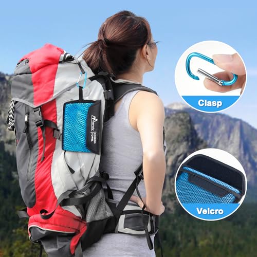 MENOLY 10 Pack Cooling Towels, 40"x12" Cooling Towels for Neck and Face with Breathable Carrying Bags,Soft Microfiber Instant Cooling Rags, Gym Workout Sweat Towel for Sports, Yoga, Camping, Running - Image 4