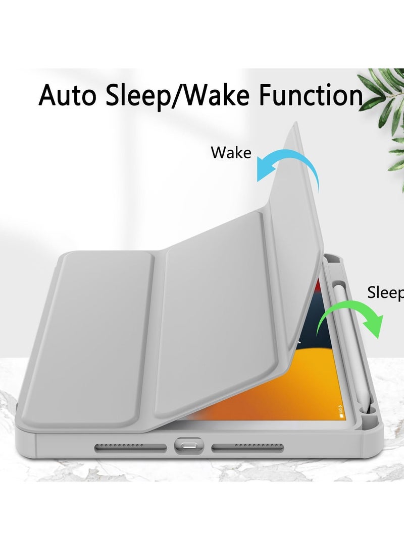 DUSALA Case for iPad Pro 10.5-Inch and iPad Air 3 (10.5-Inch 2019, 3rd Generation) with Pencil Holder, Slim Stand Protective Cover with Clear Transparent Back Shell for iPad Pro 10.5 inch Tablet, Support Auto Wake/Sleep, (Grey) - Image 4