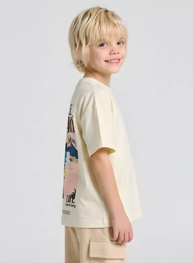 تايك تو Boys Oversized Graphic T-Shirt By Juniorloom