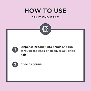 Jerome Russell BStyled Split End Balm Nourishing Strengthening Conditioner Balm to Reduce Split Ends Heat Protection Spray for Hair with Pomegranate Turmeric Vegan Hair Care 50ml - Image 5