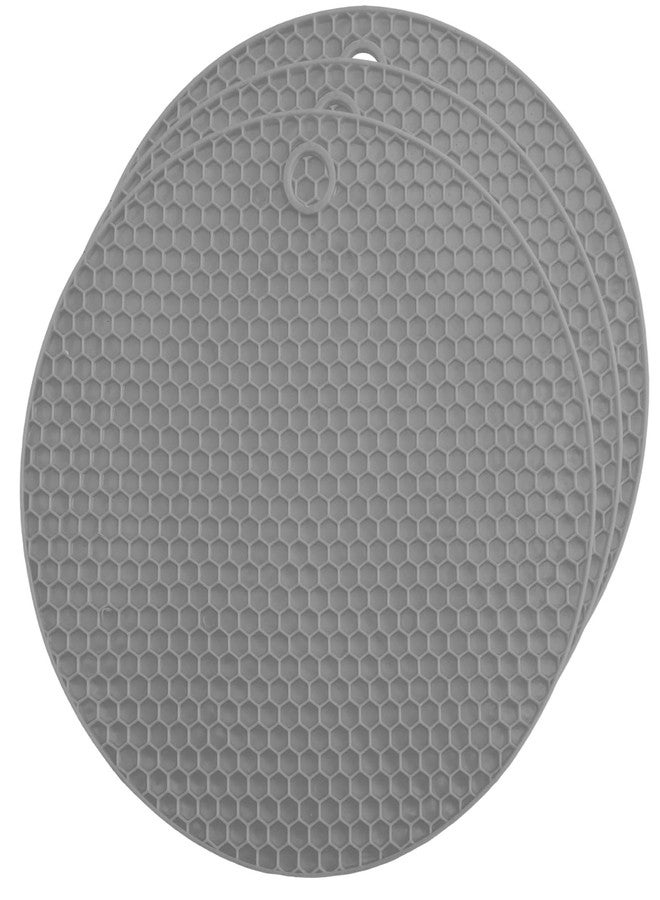Shimmeroo 3Pcs Rubber Jar Opener,Round Jar Opener Gripper Pad,Multipurpose Silicone Jars Openers,Non-Slip Coasters for Weak Hands (6.7x6.7inch,Grey) - Image 1