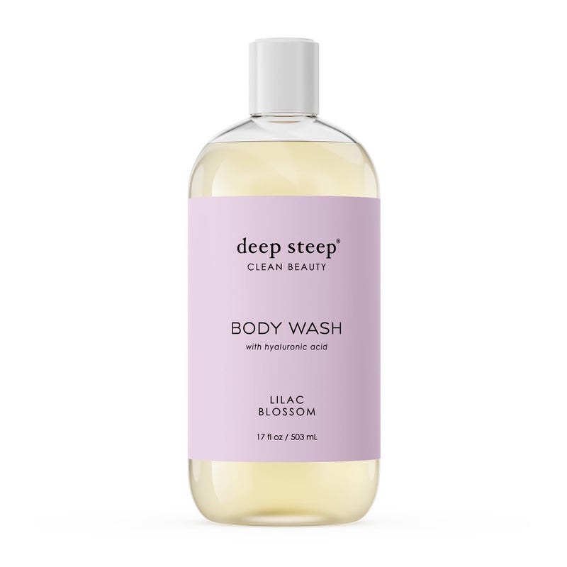 Deep Steep Body Wash, Lilac Blossom, 17 oz â€“ Hydrating Shower Gel with Hyaluronic Acid, Shea Butter, Aloe Vera & Argan Oil â€“ Vegan, Clean Beauty, Clean & Refreshed Skin - Image 1