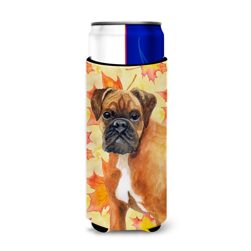 Caroline's Treasures ""Caroline's Treasures German Boxer Fall Decorative Can Hugger  Slim  Multicolor""