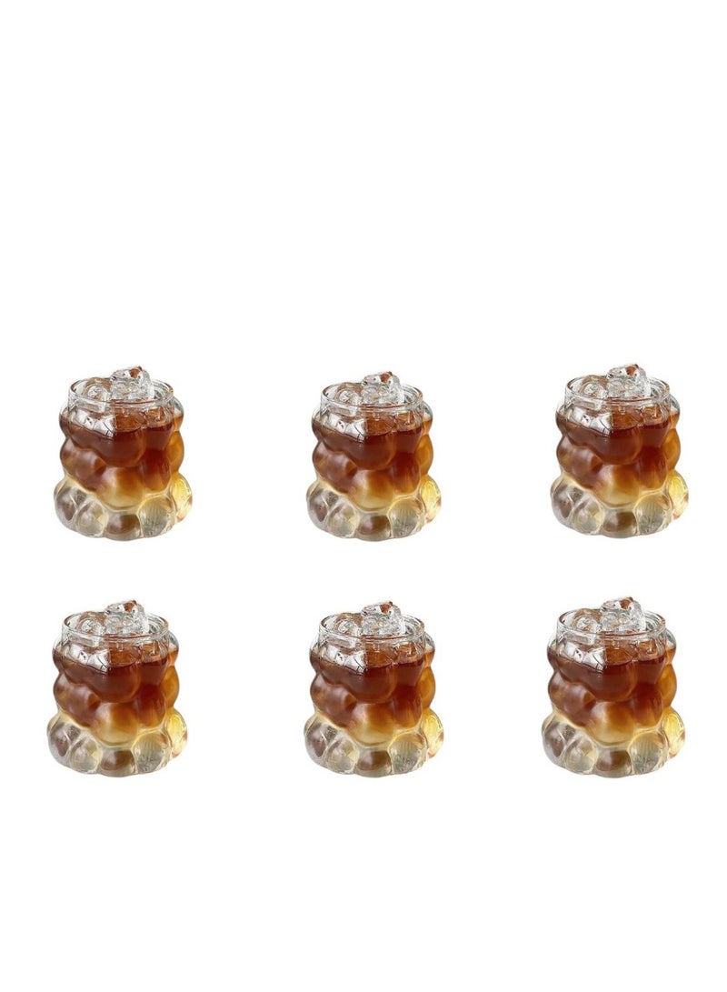 مج بابلز 350 ملي زجاج شفاف لشرب العصائر والنسكافيه والايس كوفي 6 قطع - Image 1