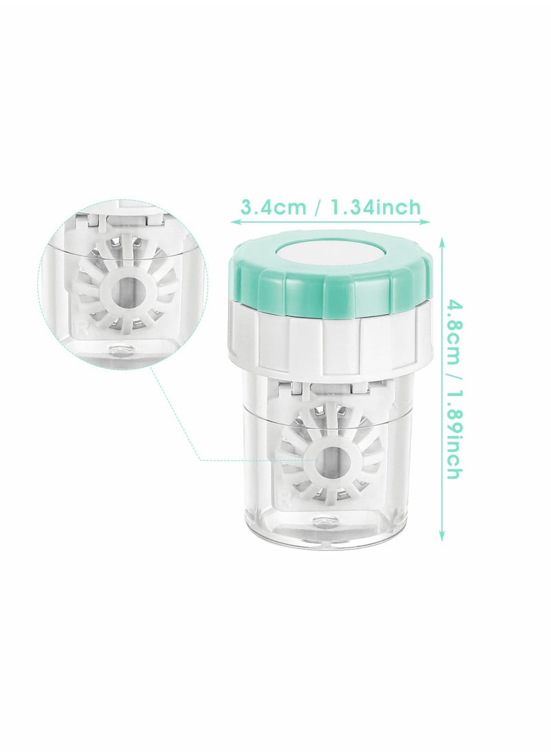 SYOSI 5 Pcs Manually Contact Lens Washer Cleaner Contact Lens Case Portable Rotation Contact Lens Cleaning Container for Everyday Use  - Image 2
