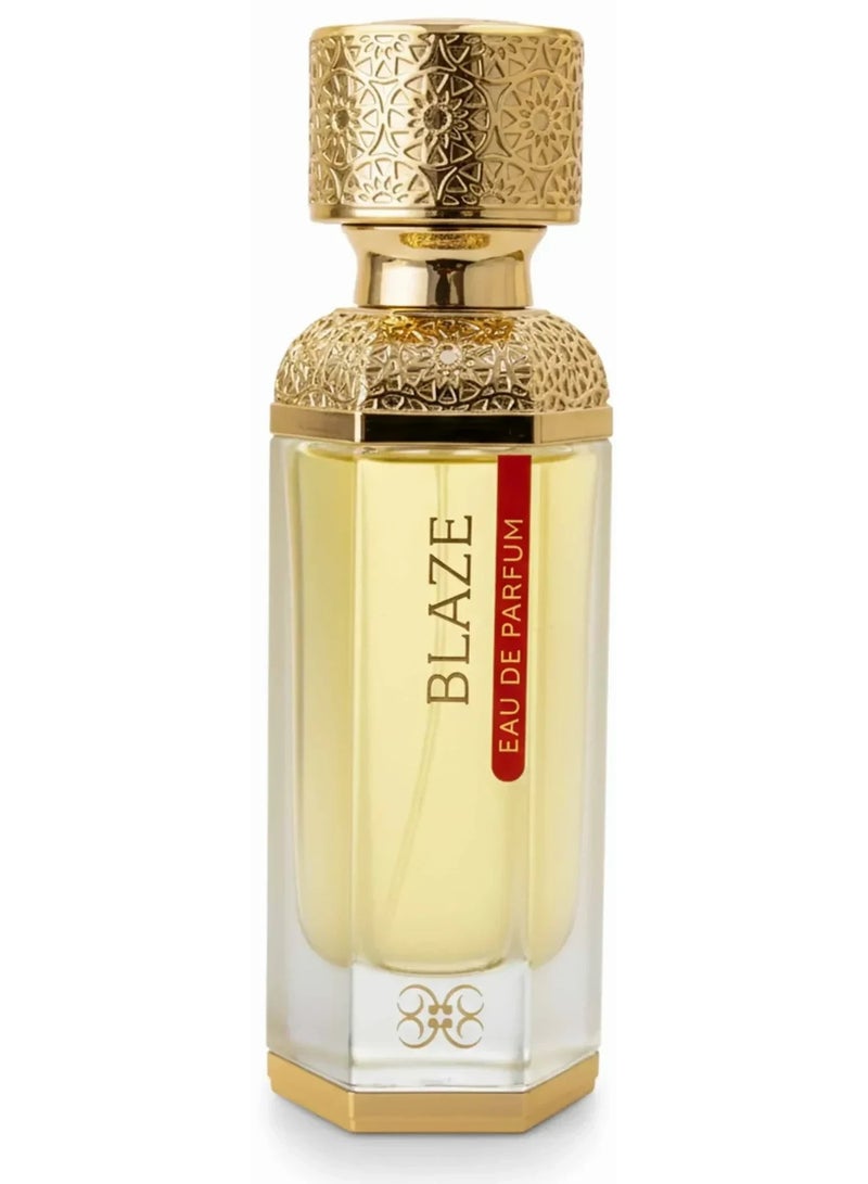 BLAZE Luxury Eau De Parfum for Men and Women Pure Blend of Green Herbal Notes and Violet Leaves with Soft Woods and White Musk for a Royal Lasting Scent