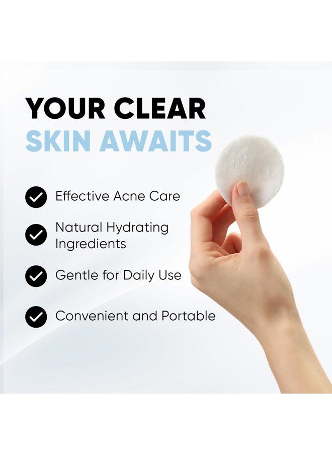 Estetist - Salicylic and Glycolic Acid Facial Cleansing Pads, Hydrating Acne Pads with Natural Extracts, Exfoliating Face Cleansing Pads for Men and Women, Acne Care Wipes, 60 Count - Image 1