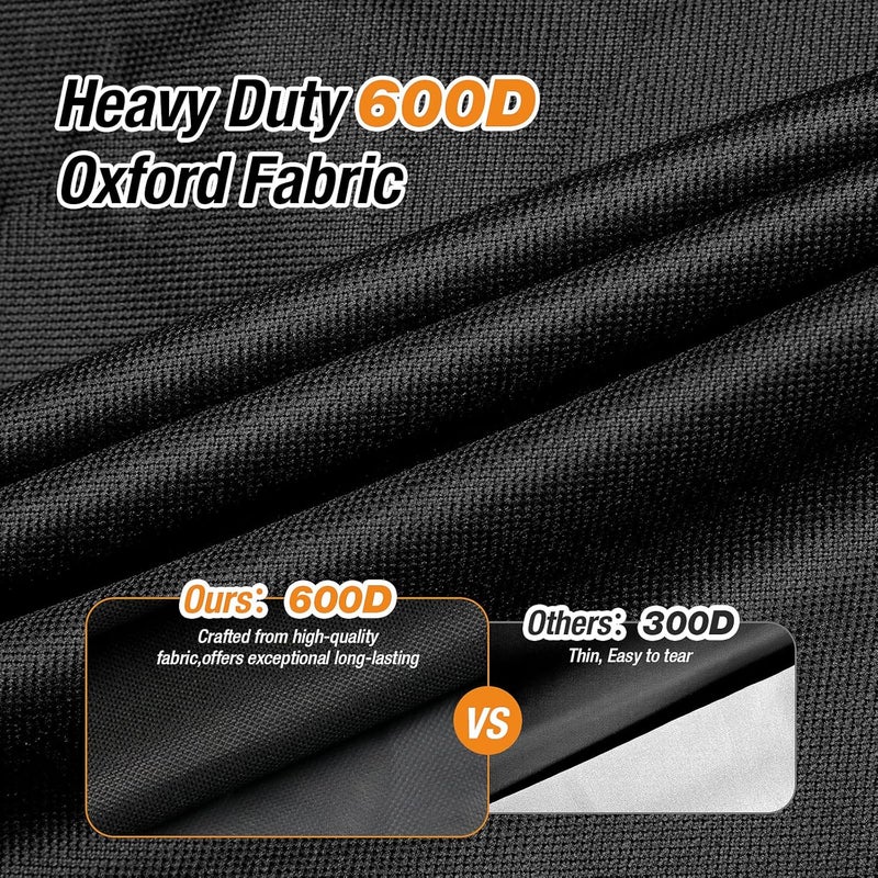 Guisong Heavy Duty Flat Top Grill Cover for Blackstone 28" Omnivore Griddle,54 inch Cover for 1883 Original Griddle with Hood, 2 Burner Grill Cover for Black Stone,54"x 26"x35" - Image 3