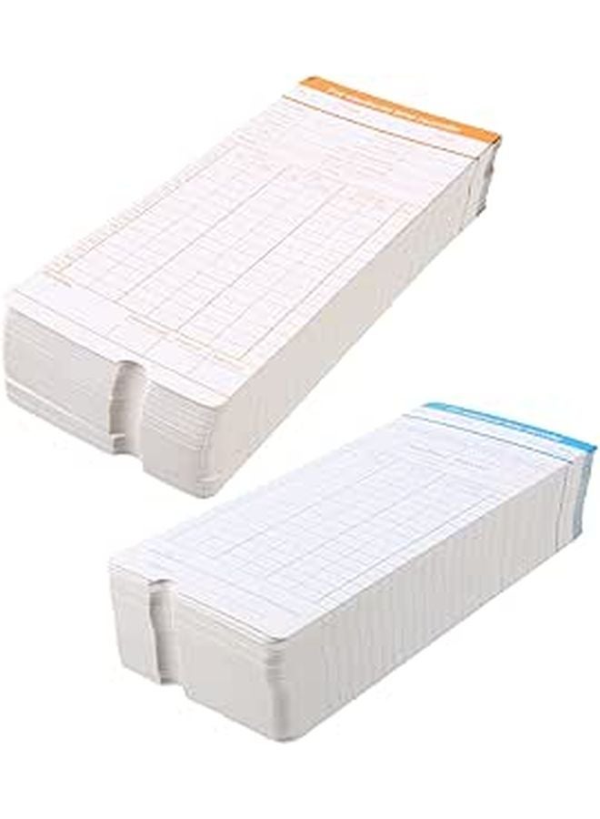 200 Sheets Weekly Biweekly Time Cards for Employee Attendance Tracking Manual Clock Payroll Recording Factory Office Use - Image 1