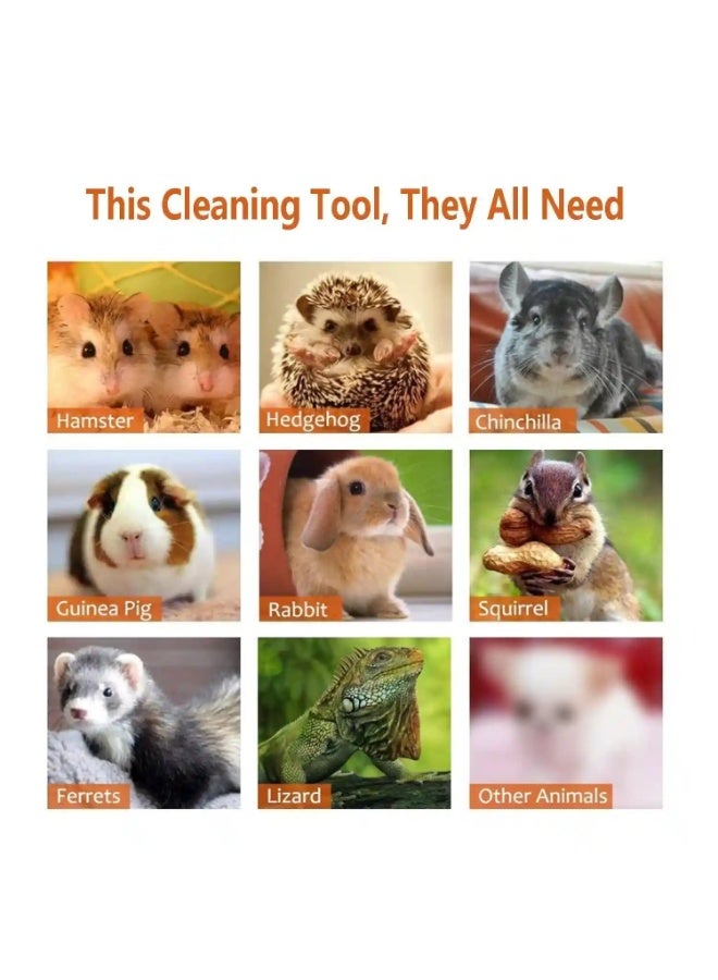 ريبيت منظف ​​أقفاص RYPET للحيوانات الصغيرة | مجموعة تنظيف للهامستر، والشنشيلة، والأرانب، والزواحف، والقنافذ | سهولة إزالة الفضلات والنظافة - Image 2