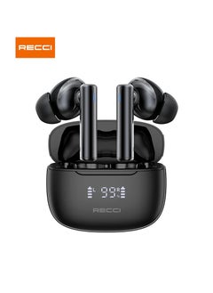 Recci Recci REP-W77 Warrior TWS ANC Wireless Earphones - Wireless Bluetooth Headphones with Charging Case - Black  - Image 1