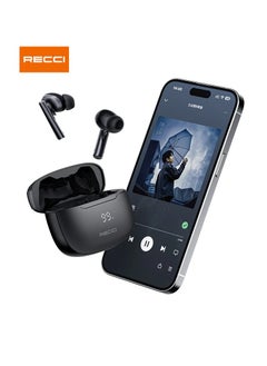 Recci Recci REP-W77 Warrior TWS ANC Wireless Earphones - Wireless Bluetooth Headphones with Charging Case - Black  - Image 4