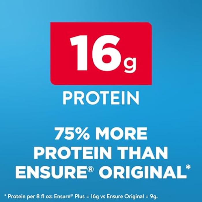 Ensure Plus Milk Chocolate Nutrition Shake | Meal Replacement Shake | Ready To Drink | 16g Protein and 27 Vitamins and Minerals | 8 fl oz - 6 Pack - Image 3