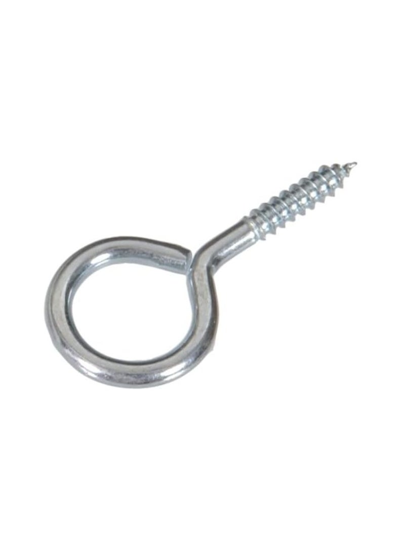 KNP - KNP Silver Plated Closed Screw Eye Hook (Pack of 100) is a versatile and durable fastening solution for indoor and outdoor applications. - Image 1