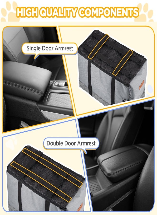 BONTHEE Console Dog Car Seat for Small Dogs,Small Dog Booster Seat for Car Washable Foldable Puppy Car Seat with Safe Protection Hooks Adjustable Straps and Storage Pocket Pet Up to 15lbs - Image 4