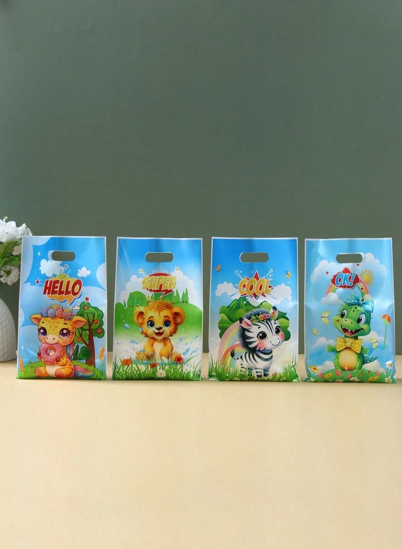 Generic Gift Favor Bags with Cute Jungle Animal Designs – Set of 20 Bags for Candy and All Types of Gifts, Perfect for Birthday Parties and Themed Celebrations  - Image 1
