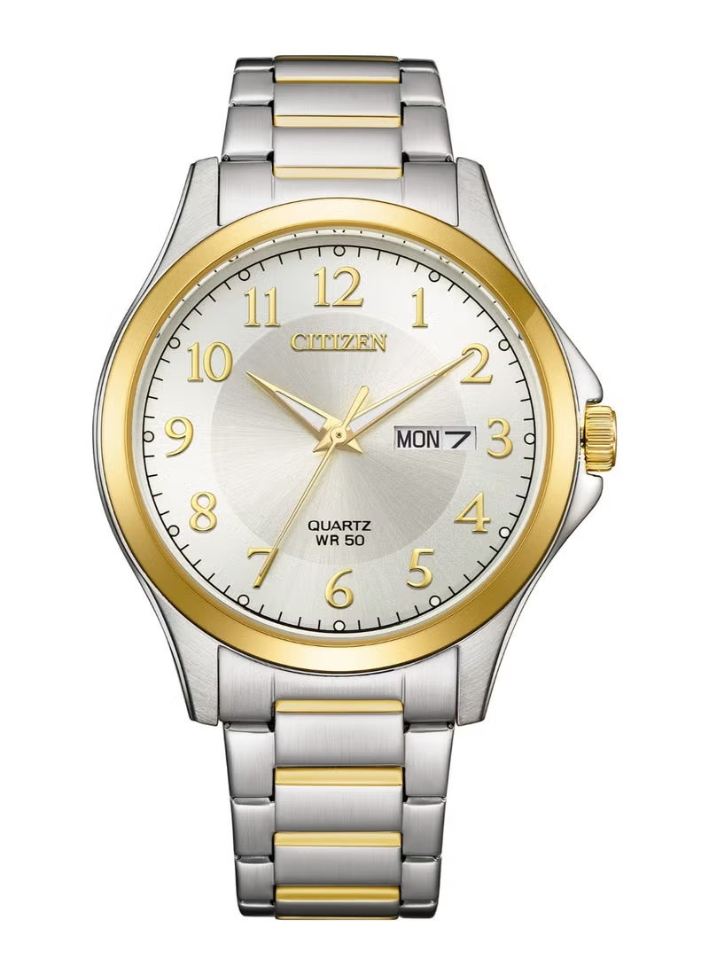 Citizen BF2026-89A Men’s Quartz Watch – Two-Tone Stainless Steel, White Dial - Image 1