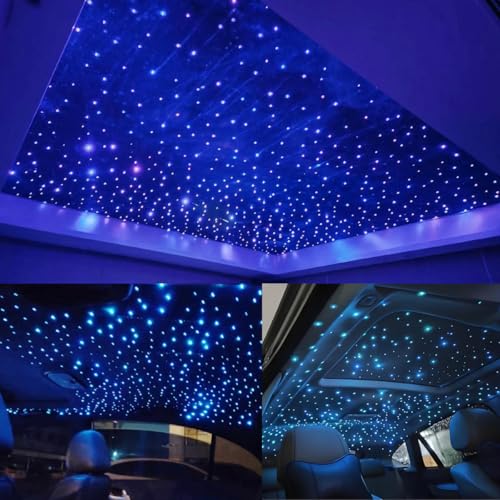 AKEPO 16W Twinkle APP Fiber Optic Starlight Headliner Lights Kit, 650pcs 13.1ft/4m 0.03in Optical Fiber Star Music Activated RGBW Ceiling Light Kit for Car Headliner Star/Home - Image 5