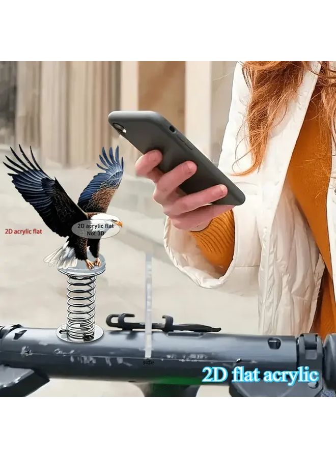 Eagle Car Ornament Type B 1pc Acrylic Flat 2D Decoration Spring Swaying Gift - Image 5