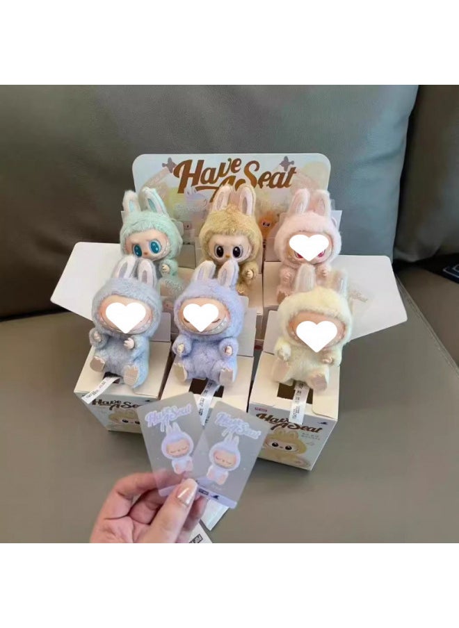 null - Bubble Pull Cloth Tide Play Blind Box Labubu Plush Toy Vinyl Face Macaron Motherland High Quality-Color:A Random Box Of The First Generation - Image 1