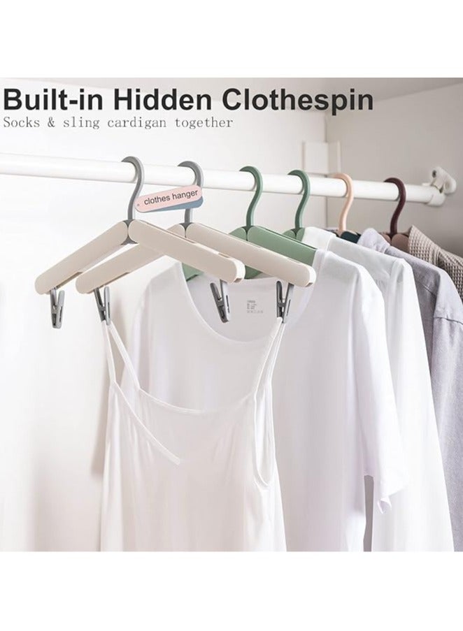 General Travel hangers, foldable lightweight and compact hangers, essential travel accessories for organizing clothes, including practical clips (5pcs)  - Image 2