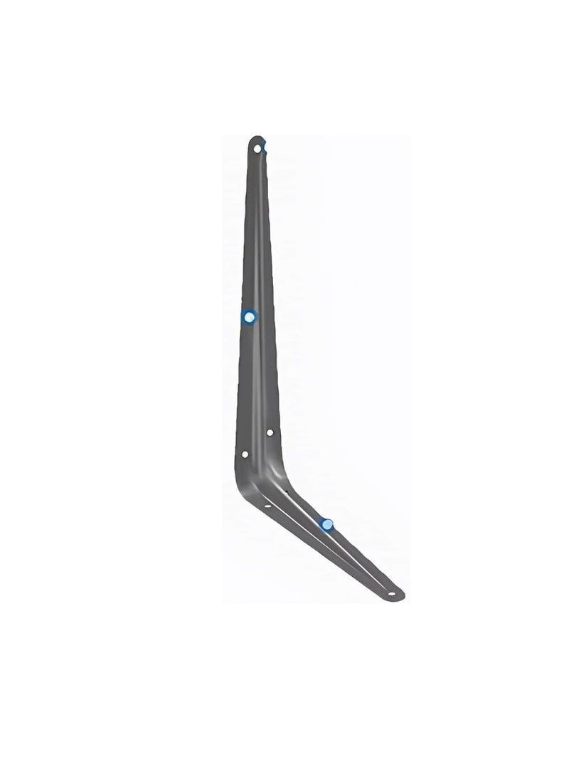 KNP KNP Pair of Grey Light Duty Shelf Brackets that have Dimensions of 12x14 Inches and Feature a Tripod Design. These Kinds of Brackets are often Used for Supporting Shelves in a Stylish and Sturdy Manner.er.  - Image 3