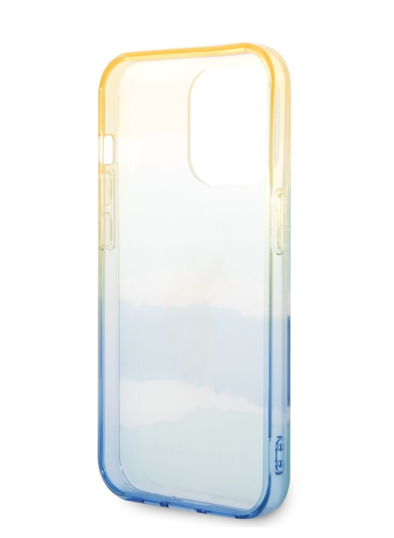 U.S.Polo PC/TPU Case With Blurred Stripes & Horse Logo For iPhone 14 Pro Max - Yellow - Image 4