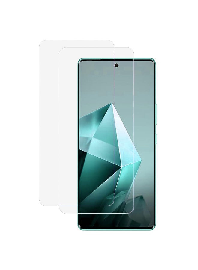 SanHu 2 Piece Pack for Infinix Note 50 X Screen Protector - Full Coverage Delicate Touch Tempered Glass Screen Protector for Infinix Note 50 X，Clear - Image 1