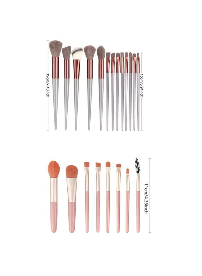 Apricot Makeup Brush Set Professional Foundation Eye Shadow Blending Brushes - Image 5