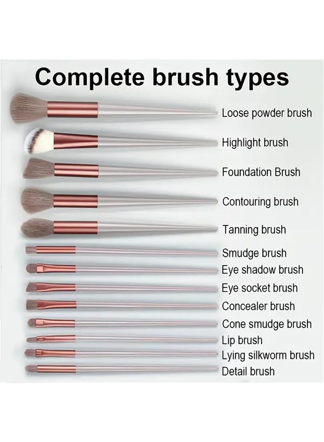 Apricot Makeup Brush Set Professional Foundation Eye Shadow Blending Brushes - Image 4