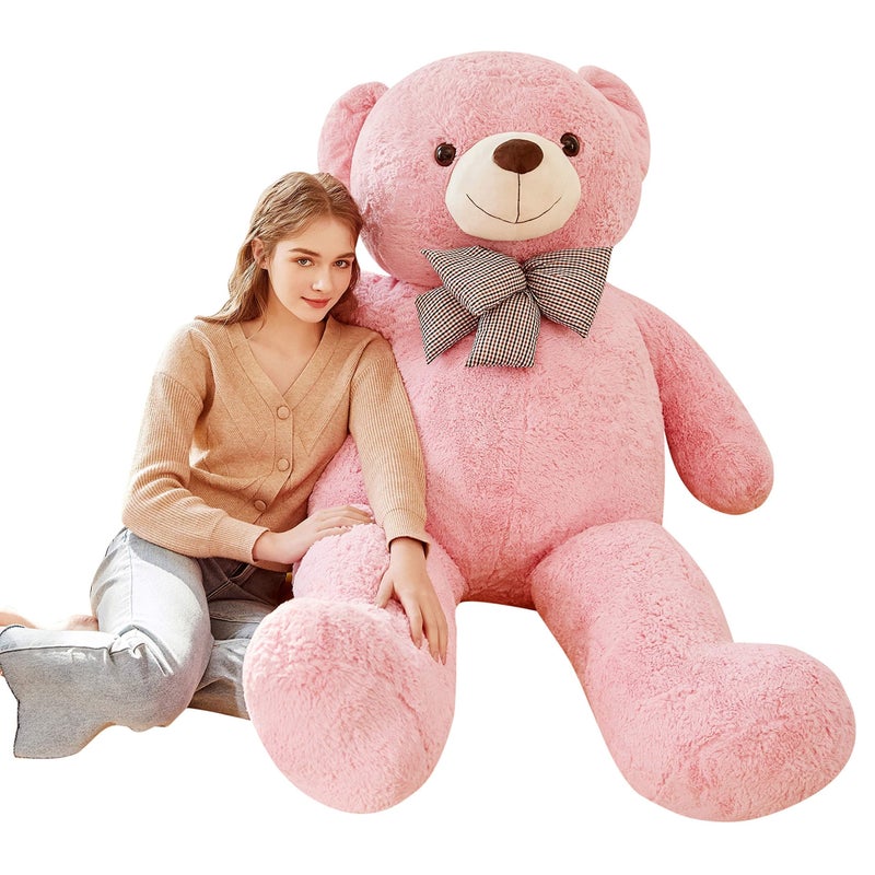 IKASA Giant Teddy Bear Plush Toy Stuffed Animals Pink 59 inches - Image 3